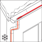 Защита водосточных желобов и труб от замерзания